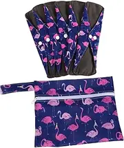 Healvian Reusable Sanitary Napkins Bamboo Menstrual Pad Set 7pcs Washable Pads Leak-proof Membrane Soft Bamboo Fiber Comfortable