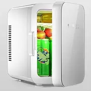 Mini Fridge 8 Liter Skincare Fridge for Bedroom with Upgraded Temperature Control Panel AC/12V DC Thermoelectric Portable Cooler and Warmer for Skin Care, Medications