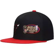 MENS MITCHELL & NESS NBA DUAL WHAMMY SNAPBACK BULLS - BLACK-RED
