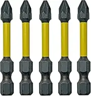 PZ2 Impact Driver Bits – 5 Pack | 50mm Screwdriver Set PZ2 Bits | PZ2 Impact Driver Bits | POZI 2 Impact Driver Bit Set | Pozidriv Screws Impact Bit Set Compatible with Dewalt Milwaukee Makita Bosch