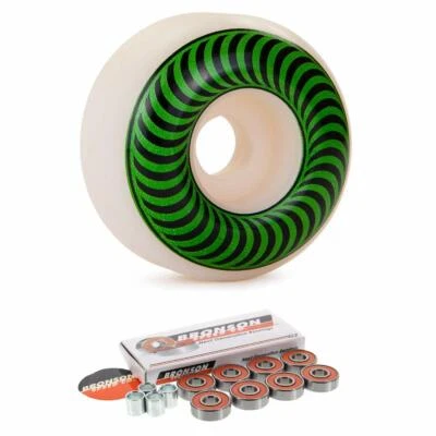 Spitfire Skateboard Wheels 52mm CLASSICS CHEAP! Green With Bronson G2 Bearings