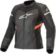 Women's Stella Kira Leather Jacket Black/Red/White US Large Alp. 3112019-1030-42