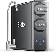Stokk Reverse Osmosis System, 8 Stage Tankless Reverse Osmosis Water Filter, Reduces PFAS TDS, Under Sink RO System, 2:1 Pure to Drain, NSF/ANSI 58& 42, FCC Listed (400GPD, Grey)
