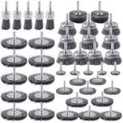 42 Pack Carbon Steel Wire Wheel Brush, Cup Brush, Wheel Brush, Pen Brush Set ...