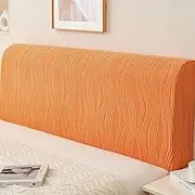 Soft Bed Headboard Slipcoverfor Bedroom DécorDouble Single Bed Dustproof Protectors Elastic Bed Headboard Covers- Orange||180cm/71in