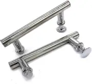 2 Pcs 145mm (14.5cm) Chrome Abs Shower Door Handle, Hole To Hole