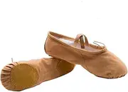 Healvian 1 Pair Flats Canvas Dance Shoes Ballet Pilates Shoes Girls Ballet Flats Non Slip Dancing Shoes Ballet Practice Shoes Yoga Shoes Ballet Shoes Elastic Cat Claw Shoes Girl Child Light Brown
