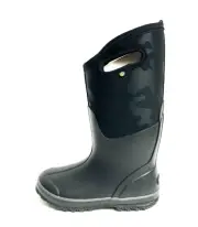 Bogs Womens Classic Tall Camo Boot Black 7 M