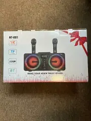 Karaoke Machine Wireless Portable Bluetooth Speaker with 2 Microphones NT-001