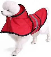GANAZONO Pet Reflective Raincoat Dog Rain Coat Hood Comfortable Elastic Ensures Safety for