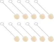 LIFKOME 50Pcs Wool Dye Applicator Brush for Leather Crafting for Dyeing Staining Edge Finishing Wool Balls for Even Distribution of Color Leather
