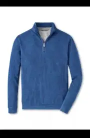 Peter Millar Slub Knit Quarter- Zip Pullover Lightweight Cotton Long Sleeve 2XL