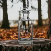 Beagle Decanter 26 Oz Bourbon Whiskey Premium Glass Personalize Dog Animal NEW