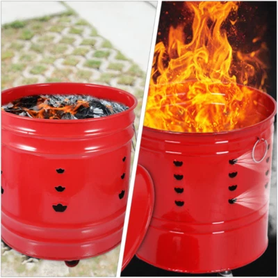 Incinerator Can Household Bucket Enamel Incinerator Fire Bin Incinerator Can