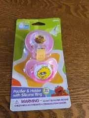 Sesame Street Beginnings Pacifier & Holder, Big Bird