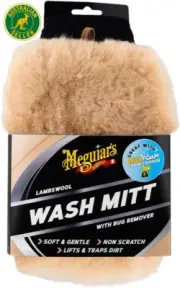 Lambswool Wash Mitt with Bug Remover - with a Special Bug-Splatter Remover - Rec