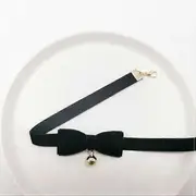 New Adjustable Lace Choker with Bell Sweet Cute Gothic Choker Necklaces Collar for Women Girls Detachable Cosplay Party Jewelry C gold bell black
