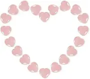 20pcs Mini Crystal Heart Natural Healing Crystals Rose Pink Quartz Bulk Polished Stone
