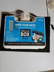 SAFER LOCK Medicine Box W/ Combination Lock Factory Sealed