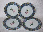 NWT Set of 4 ~ OTIUM Pomona by Julie Keyes 7" Tidbit or Side Plates