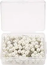 Map Pin Push pin Thumbtack 200PCS Drawing Pin Map Tack Decorative DIY(Pearl White)