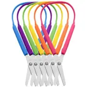 Loop Scissors for Teens and Adults 8 Inches (6-Pack) Colorful Looped, Adaptiv...
