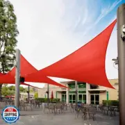 Royal Shade 24' x 24' x 24' Red Triangle Sun Shade Sail Canopy Outdoor Patio