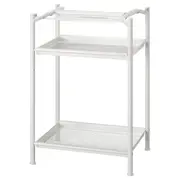 SPÄND table leg with storage, white