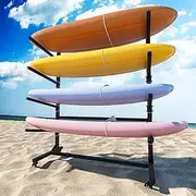 Kayak Storage Rack, 4 Tier Metal Kayak Stand Indoor Outdoor,Garage Storage Rack for Kayaks, Canoes, Require Assembly.