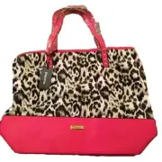 dolce vita 2 pieces of a pink & leopard Flux Leather tote bag