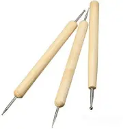 3pcs Ball Styluses Tool Set for Embossing Pattern Clay Sculpting