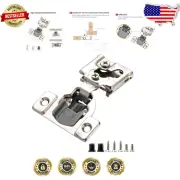 Elegant Nickel Finish 60 Pack 1/2” Soft Close Cabinet Hinges for Modern Spaces