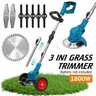 Cordless Grass Trimmer Lawn Electric Whipper Snipper Mower Edger Brush Cutter