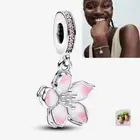 PANDORA Japan Cherry Blossom Dangle Charm 100% Authentic Sterling Silver New