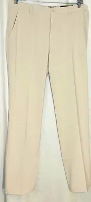 Sligo Men's Acadia Performance Flat Front Golf Pants Stone Size 36