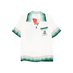 [Casablanca] Casablanca Montagne Ondulee Shirt XS WHITE/GREEN