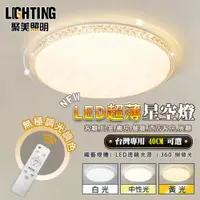 在飛比找ETMall東森購物網優惠-【聚美照明】LED吸頂燈 84w3-5坪 40cm單層星空吸