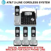 AT&T TL88102 / TL88202 2-LINE DECT 6.0 - 4 CORDLESS PHONE SYSTEM - BRAND NEW