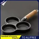 AU 3-Cup Cast Iron Egg Frying Pans Non Stick Crepe Pan with Handle Fried Egg Pan