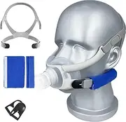 CPAP Headgear Strap with Magnetic Clips and Headgear Cover for Resmed Airfit F40 CPAP Headgear Supplies Home Ventilator Accessories Fit for Airfit F40 Full Face Mask (Grey, Large)