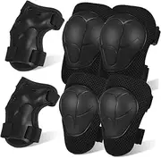 Safety Gear Kit for Boys and Girls Elbow Wrist Knee Pads Set Durable and Soft Sponge Material for Sports