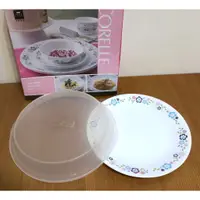 在飛比找蝦皮購物優惠-康寧 CORELLE 餐具組 微風花彩餐盤 附蓋子+純白餐盤