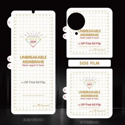 Set Matte HD Transparent Screen Protector Hydrogel Film for OPPO Find N2 N3 Flip