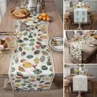 Christmas Jacquard Table Runner Tassel Dining Party Kitchen Tablecloth Home Dec