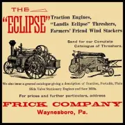 1898 Style Frick Eclipse, Steam Engine New Sign: 24" Square Diecut USA Steel
