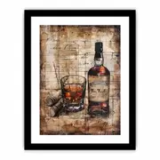 Vintage whiskey Framed Print