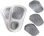 [WalkFit Platinum] Orthotics with Customizable Arch Support and Accupressure Inserts - Various Sizes for Men and Women - One Pair - White/Gray