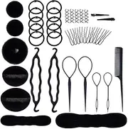 [Haobase] Hairdressing Accessories, Hairdressing Tools Set Hairstyle Stylized Accessory Hair Girls Sponge Foam Hairclip Braid