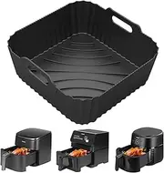 Airfryer Silicone Mould for Philips 2000 Series 6.2L (NA230/00), Airfryer Accessories for Cosori Turboblaze 6L and Clearblaze 6.2L, 1 Piece Reusable Silicone Mould for Hot Air Fryer, Black