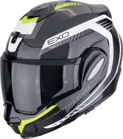 Scorpion EXO Tech Evo Carbon Cosy Helmet, black-white-yellow, Size 2XL for Men Black White Yellow